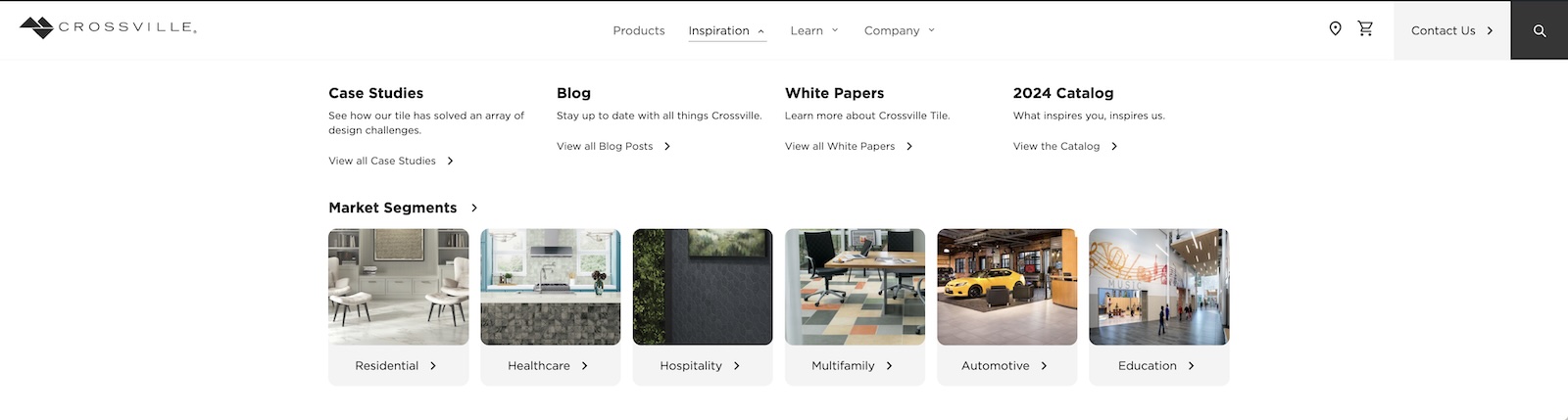 New Crossville.com Inspiration page