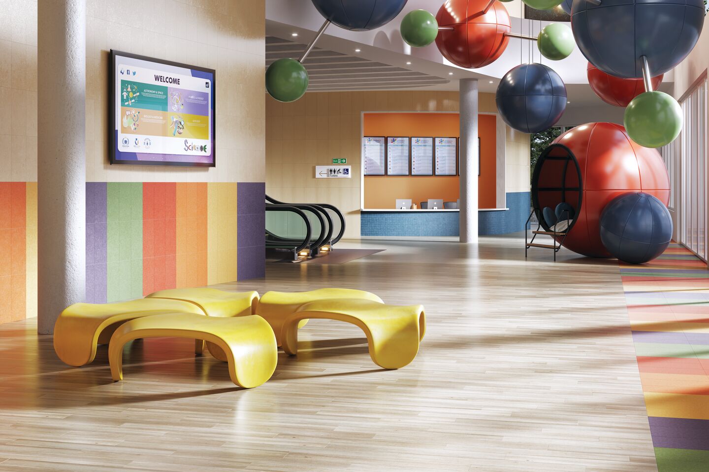 Children's' museum with Argent 2.5 on floor and wall